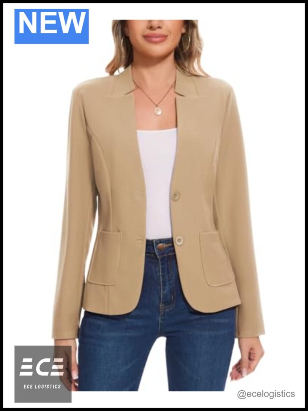 MINTLIMIT Women's Blazer Long Sleeve Notch Collar Business Casual